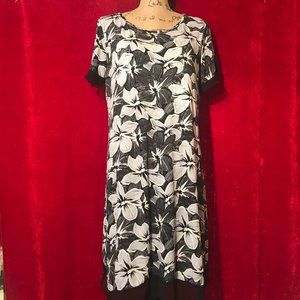 Brand new  Flower Cute Dress Short sleeves Black Lace Trim